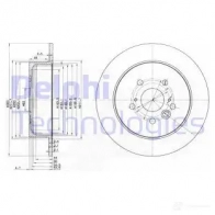 Тормозной диск DELPHI 5012759983652 1211314619 NA59 I BG3691C