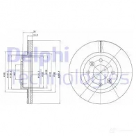 Тормозной диск DELPHI BG2283 5012759422823 933992 N0 MCS7