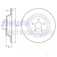 Тормозной диск DELPHI 1211320235 BG4782C 2A9 TXZC 5012759976371