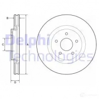 Тормозной диск DELPHI DD HKF 5012759541432 Renault BG9195C