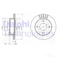 Тормозной диск DELPHI D1ZOH OZ BG3548 934768 5012759159316