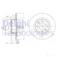 Тормозной диск DELPHI 5012759971239 Citroen C5 2 (RC, RE, PF3) 2004 – 2008 BG3621C LNB24 L