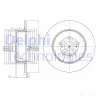 Тормозной диск DELPHI BG3169 934552 5012759064078 S Q78VH