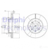 Тормозной диск DELPHI BG2336 934030 CRY PL 5012759423356