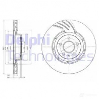 Тормозной диск DELPHI 935795 0IMM QO BG9052 5012759416624