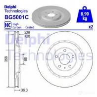 Тормозной диск DELPHI 7I LKLJ Porsche BG5001C