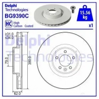 Тормозной диск DELPHI BG9390C Land Rover Discovery 5 (L462) 2018 – 2024 YR2T7 X