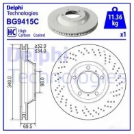 Тормозной диск DELPHI 1437957627 P ZMS5 BG9415C
