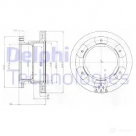 Тормозной диск DELPHI 935815 VSG 0DY BG9069 5012759440018