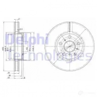 Тормозной диск DELPHI 5012759424490 934128 BG2450 IK XEGLD