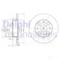 Тормозной диск DELPHI 5012759923764 934373 BG2778 PV XRZ