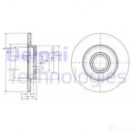 Тормозной диск DELPHI 5012759971031 Volkswagen Transporter (T4) 4 Автобус 2.5 TDI Syncro 102 л.с. 1996 – 2003 BG3416C CPV2Y I