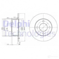 Тормозной диск DELPHI UK8YM FO BG2747 5012759427019 934346