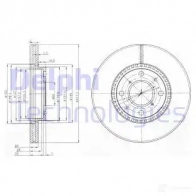 Тормозной диск DELPHI Opel KNNOP W3 BG4049 5012759386286