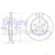 Тормозной диск DELPHI C0 3SB 935175 BG4001 5012759385814