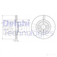 Тормозной диск DELPHI 5012759467411 Opel Vectra (C) 3 2002 – 2008 BG9098 DY IEY