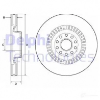 Тормозной диск DELPHI Audi BG9957 D KTBJ 5012759360750