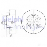 Тормозной диск DELPHI BG2496 934148 5012759424957 G QVLOD