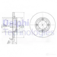 Тормозной диск DELPHI 934380 TBP D93 5012759923870 BG2797