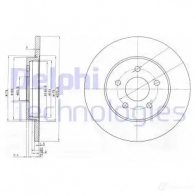 Тормозной диск DELPHI BG3663 934845 6IA9 7N 5012759227640