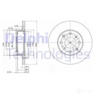 Тормозной диск DELPHI BG2616 934244 5012759426005 8I USK
