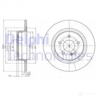 Тормозной диск DELPHI Mercedes C-Class (S204) 3 Универсал 2.1 C 220 CDI 4 matic (2084) 170 л.с. 2013 – 2014 BG4153 5012759420584 C M45CW