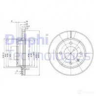 Тормозной диск DELPHI 933984 H 87NSD 5012759422724 BG2273