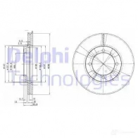Тормозной диск DELPHI BG2808 934393 5012759923986 F CX0GC