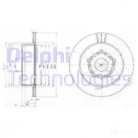 Тормозной диск DELPHI Lexus LS (XF20) 2 1994 – 2000 5012759159842 BG3617 IAE C8