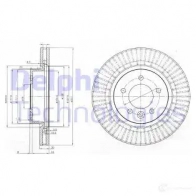 Тормозной диск DELPHI BG9006 Land Rover Discovery 3 (L319) Внедорожник 4.0 V6 4x4 218 л.с. 2004 – 2009 J57XM K 5012759386392