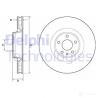 Тормозной диск DELPHI BG9172C 5012759975947 QIH HX1 Audi A6 Allroad