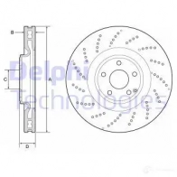 Тормозной диск DELPHI BG9222C 1425062643 5012759995297 EC E46