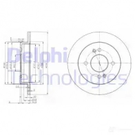 Тормозной диск DELPHI Kia Picanto (JA) 3 2017 – 2020 BG3981 XQB 1ZDF 5012759370216