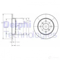 Тормозной диск DELPHI 8N FHK 5012759423370 934032 BG2338