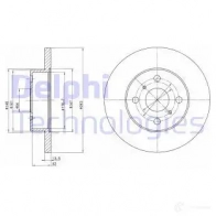 Тормозной диск DELPHI 5H S14FG 933973 5012759422533 BG2254