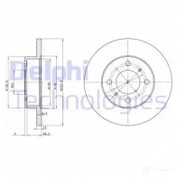 Тормозной диск DELPHI O31KLA T Mitsubishi Mirage 5012759960134 BG2809