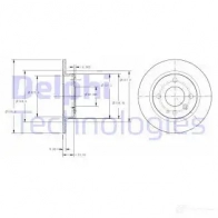 Тормозной диск DELPHI FRS 9J0C 934336 5012759775028 BG2732