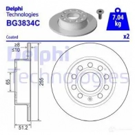Тормозной диск DELPHI 935007 62 1XB 5012759529591 BG3834C - Изображение 5