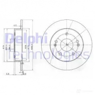 Тормозной диск DELPHI BG3906 Honda Civic 9 (FB, FG) Седан 1.8 141 л.с. 2011 – 2025 O WGNIX 5012759309254