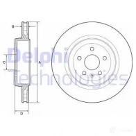 Тормозной диск DELPHI 5012759990179 V1W2 D BG9221C Tesla Model S (5YJS) 1 Хэтчбек El 85D AWD 525 л.с. 2014 – 2016