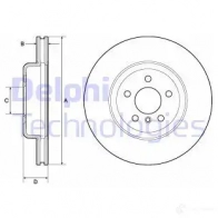 Тормозной диск DELPHI BG9154C MOLO WX Bmw 7 5012759972236