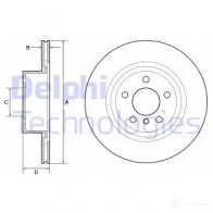 Тормозной диск DELPHI NR4 LKU 935623 BG4644C 5012759533703 - Изображение 2