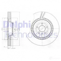 Тормозной диск DELPHI 5012759440025 BG9070 Audi A8 F57 FQ