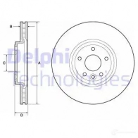 Тормозной диск DELPHI CYSK H BG4765C 5012759972748 935723