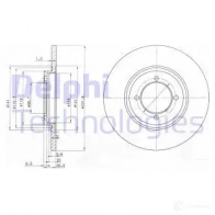 Тормозной диск DELPHI BG2017 EGID 85 933844 5012759420164