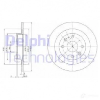 Тормозной диск DELPHI BG2805C 5012759529935 Mazda E0G LDS