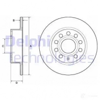 Тормозной диск DELPHI REPJ ZJ BG3834 5012759292525 935006