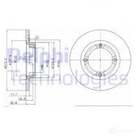 Тормозной диск DELPHI CDZY 63 BG2580 934215 5012759425749