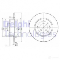 Тормозной диск DELPHI OEO1 A 934211 5012759425701 BG2576