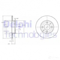 Тормозной диск DELPHI 5012759529577 QJZ 8ML0 BG2458C 934137 - Изображение 4